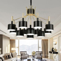 Luxury Contemporary Hotel Black Metal Chandelier Pendant lights